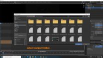 Select the output folder in Blender