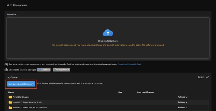Simulate local directory