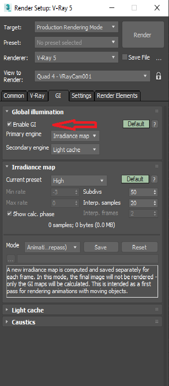 Enable GI setting