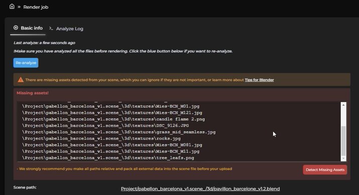 Detect missing assets